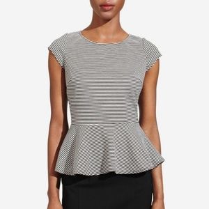 The Limited Black and White Peplum top